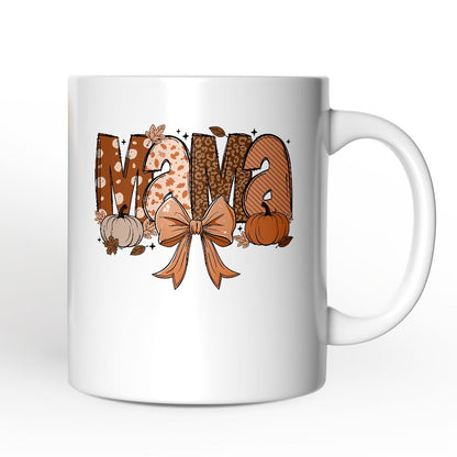 Ashley Stewart Pumpkin Mama Ceramic Mug White