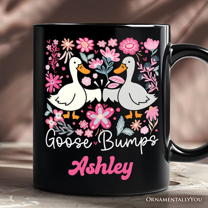Ashley Stewart Goose Bumps Ceramic Mug Black