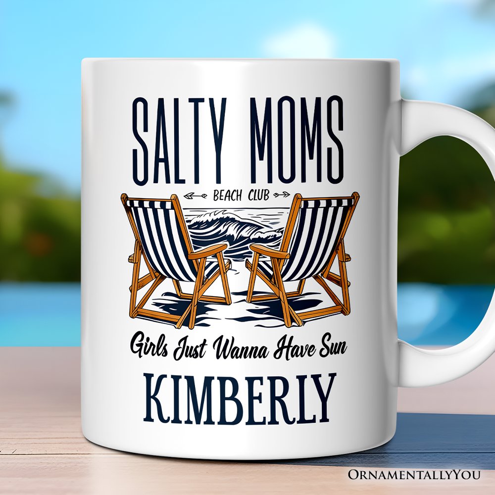 Ashley Stewart Salty Moms Beach Club Ceramic Mug