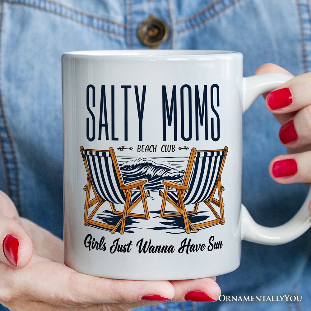 Ashley Stewart Salty Moms Beach Club Ceramic Mug