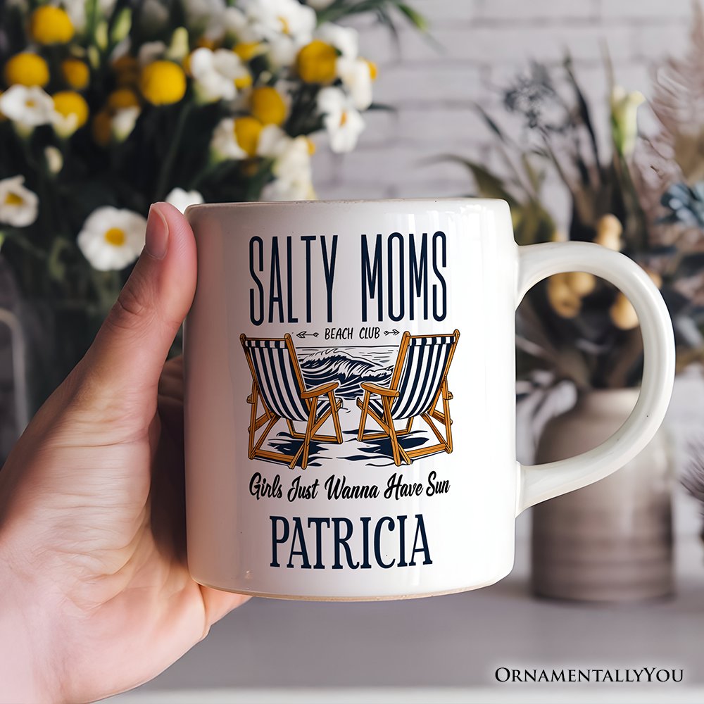 Ashley Stewart Salty Moms Beach Club Ceramic Mug