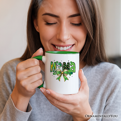 Ashley Stewart Mama St Patricks Day Mug White - Green