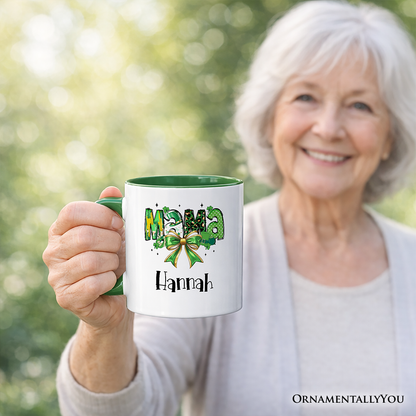 Ashley Stewart Mama St Patricks Day Mug White - Green