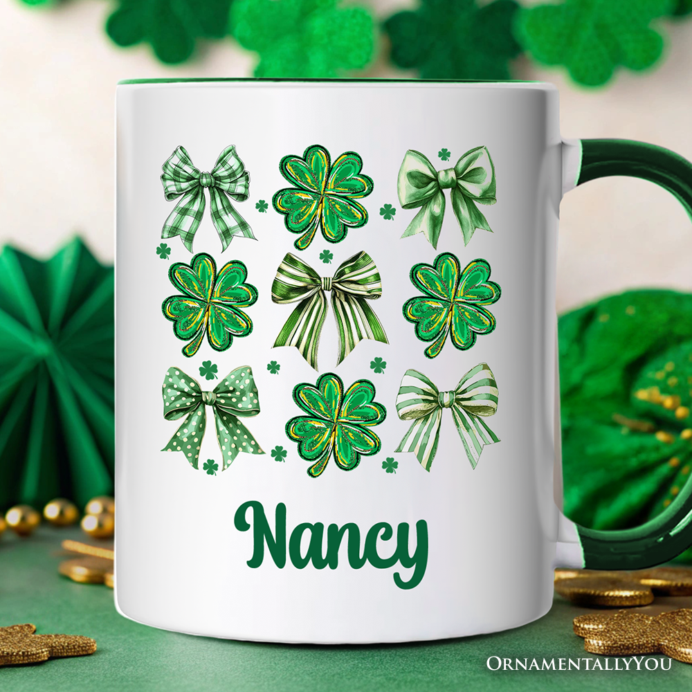 Ashley Stewart St Patricks Day Ceramic Mug White - Green