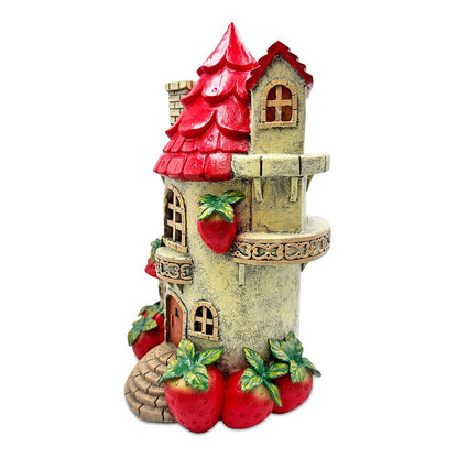 Ashley Stewart Solar Powered Strawberry Fairy Home Figurine Multi