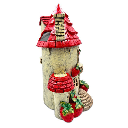 Ashley Stewart Solar Powered Strawberry Fairy Home Figurine Multi