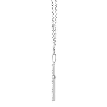 Ashley Stewart 0.25 Carat Lab Grown Cross Diamond Necklace White