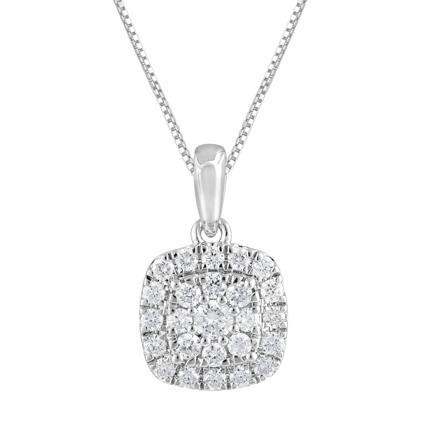 Ashley Stewart 0.33 Carat Lab Grown Halo Diamond Pendant Necklace