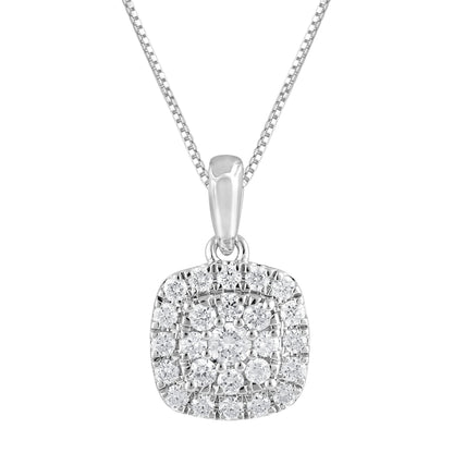 Ashley Stewart 0.33 Carat Lab Grown Halo Diamond Pendant Necklace