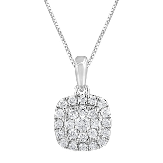 Ashley Stewart 0.33 Carat Lab Grown Halo Diamond Pendant Necklace