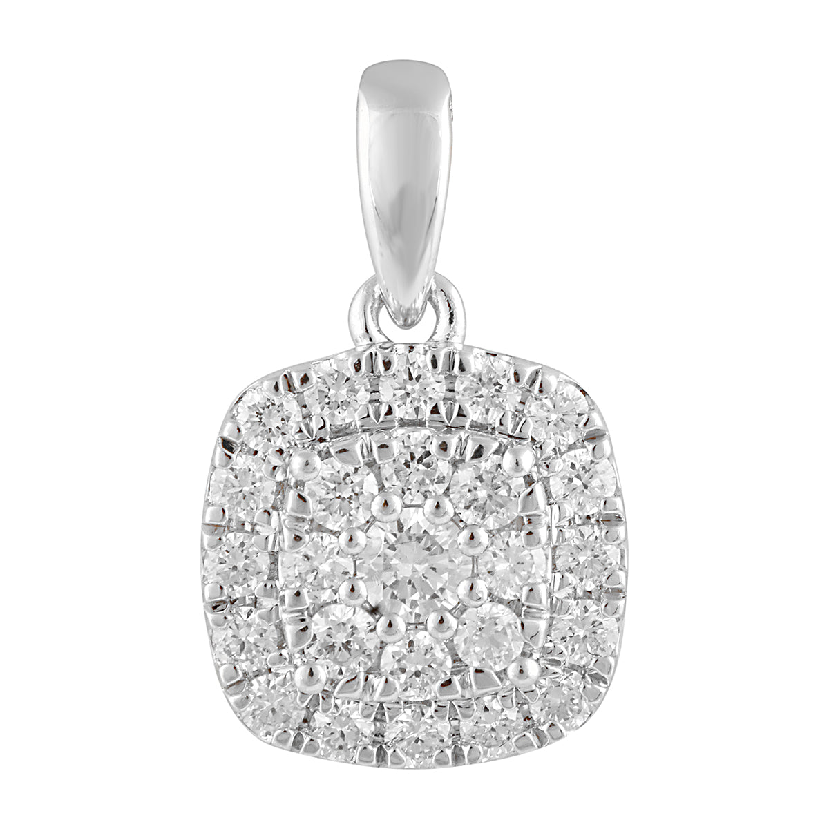 Ashley Stewart 0.33 Carat Lab Grown Halo Diamond Pendant Necklace