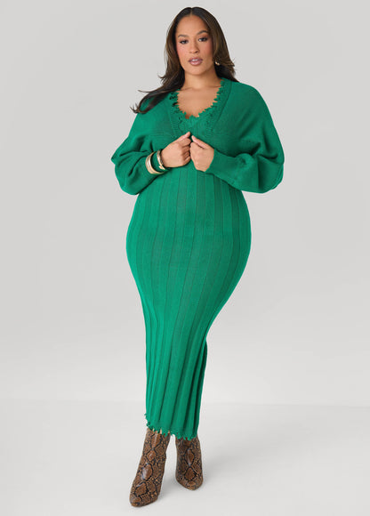 Ashley Stewart Frayed Knitted Bolero Koi