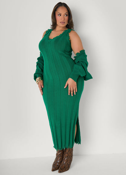 Ashley Stewart Frayed Knitted Bolero Koi
