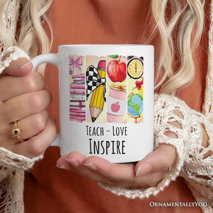 Ashley Stewart Teach Love Inspire Ceramic Mug White