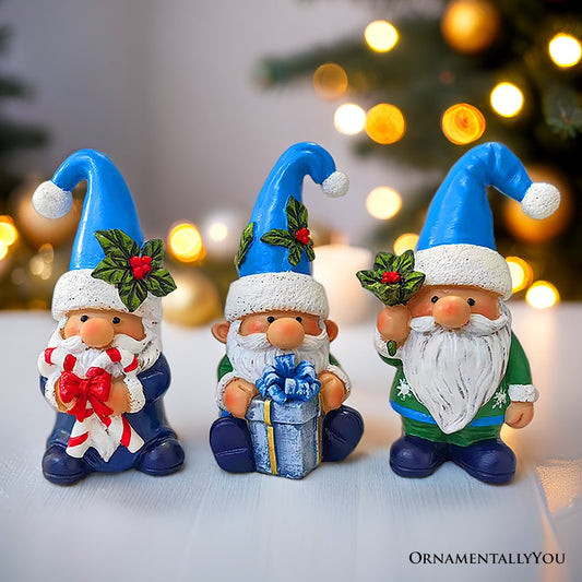 Ashley Stewart Set of Three Christmas Gnome Figurines Multi
