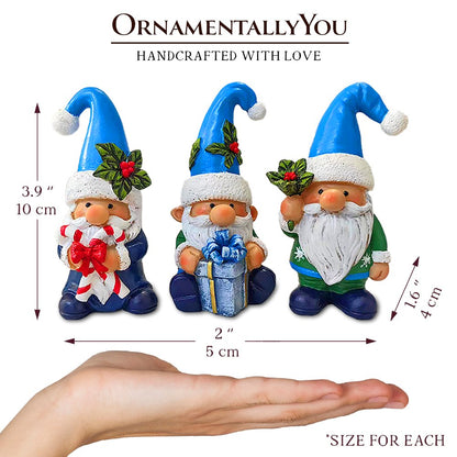 Ashley Stewart Set of Three Christmas Gnome Figurines Multi