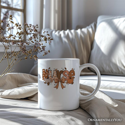 Ashley Stewart Pumpkin Nurse Ceramic Mug White