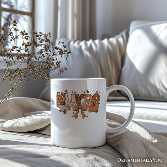 Ashley Stewart Pumpkin Nurse Ceramic Mug White