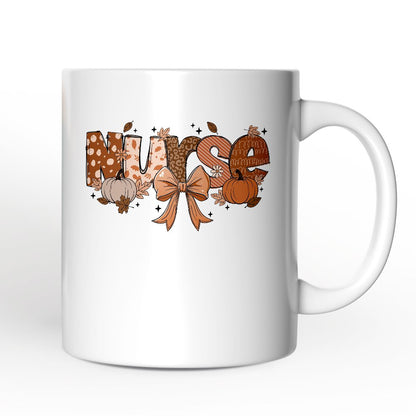 Ashley Stewart Pumpkin Nurse Ceramic Mug White